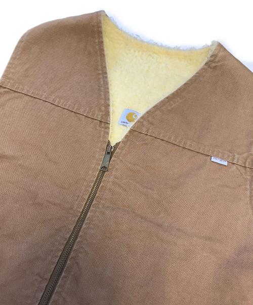 CarHartt（カーハート）CarHartt (カーハート) 裏ボアダックベスト ブラウン サイズ:XXLの古着・服飾アイテム