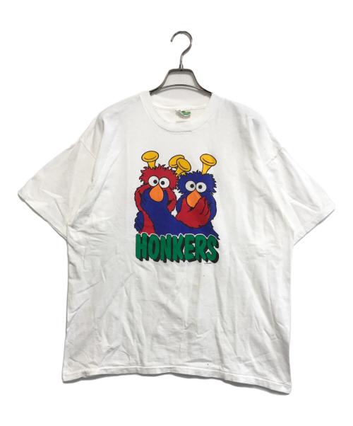 キャラクターTシャツ（キャラクターTシャツ）キャラクターTシャツ (キャラクターTシャツ) 90s HONKERS(ホンカー) キャラクターTシャツ ホワイト サイズ:XLの古着・服飾アイテム