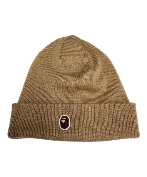 A BATHING APE（ア ベイシング エイプ）A BATHING APE (ア ベイシング エイプ) Head One Point Knit Cap ブラウン サイズ:Fの古着・服飾アイテム