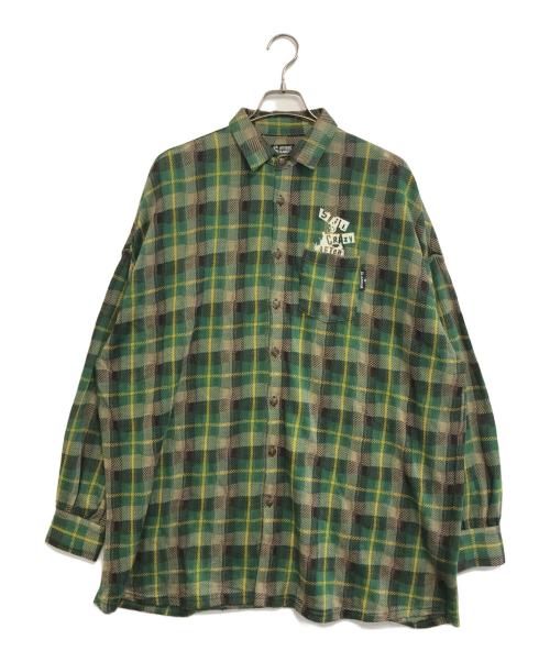 Hysteric Glamour（ヒステリックグラマー）Hysteric Glamour (ヒステリックグラマー) STILL CRAZY ビッグシャツ グリーン サイズ:FREEの古着・服飾アイテム