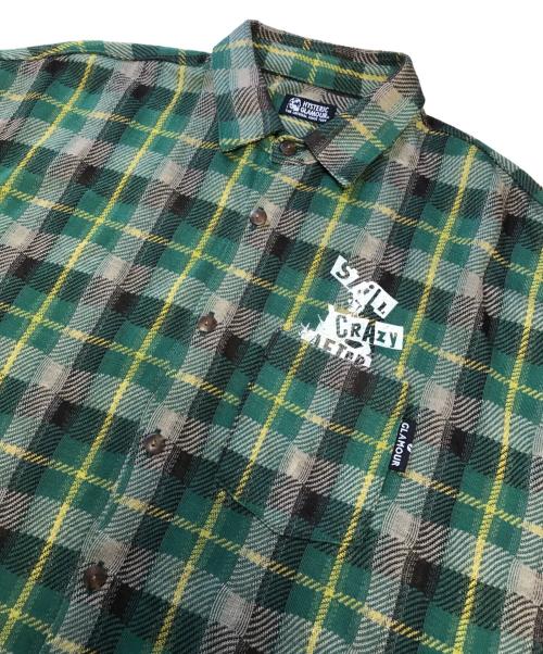 Hysteric Glamour（ヒステリックグラマー）Hysteric Glamour (ヒステリックグラマー) STILL CRAZY ビッグシャツ グリーン サイズ:FREEの古着・服飾アイテム