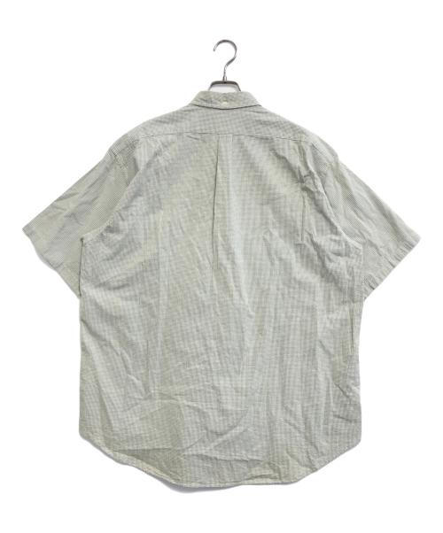 stussy（ステューシー）stussy (ステューシー) シアサッカーS/Sシャツ グリーン サイズ:XLの古着・服飾アイテム