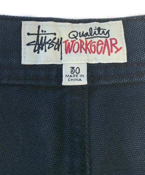 stussy（ステューシー）stussy (ステューシー) washed canvas work short ブラック サイズ:30の古着・服飾アイテム