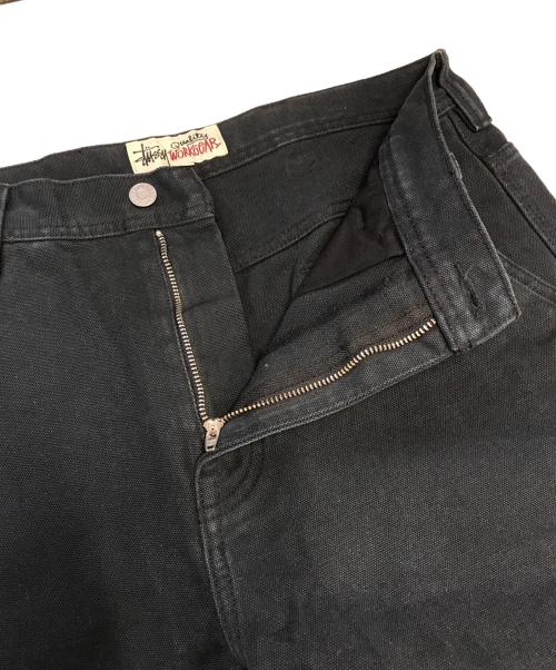 stussy（ステューシー）stussy (ステューシー) washed canvas work short ブラック サイズ:30の古着・服飾アイテム