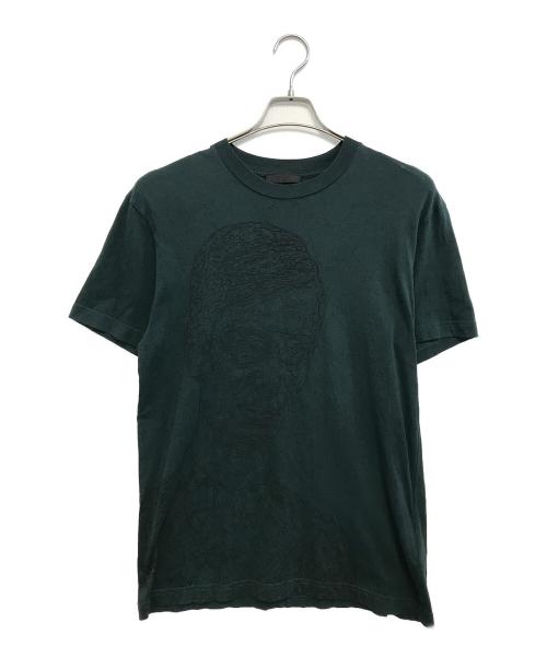 PRADA（プラダ）PRADA (プラダ) プリントTシャツ グリーン サイズ:Lの古着・服飾アイテム
