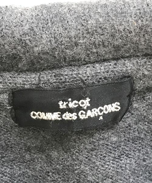 tricot COMME des GARCONS（トリココムデギャルソン）tricot COMME des GARCONS (トリココムデギャルソン) 丸襟ニットジャケット グレー サイズ:表記なしの古着・服飾アイテム