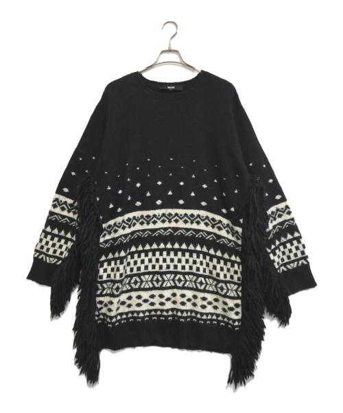 KTZ（ケーティーゼット）KTZ (ケーティーゼット) フリンジニット ブラック サイズ:Mの古着・服飾アイテム