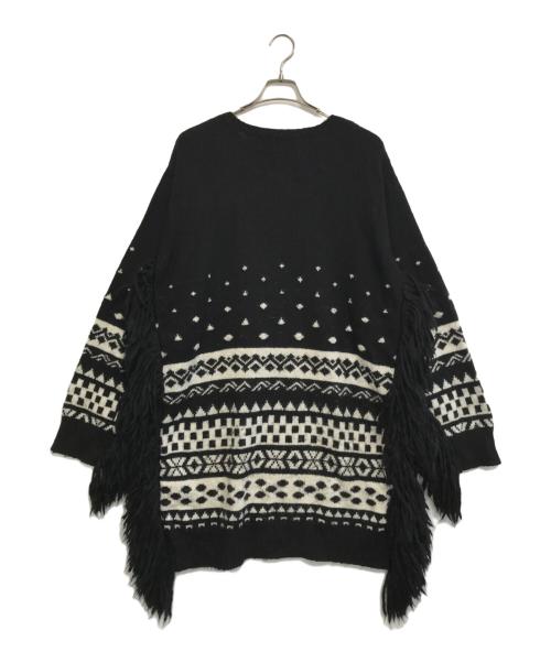 KTZ（ケーティーゼット）KTZ (ケーティーゼット) フリンジニット ブラック サイズ:Mの古着・服飾アイテム