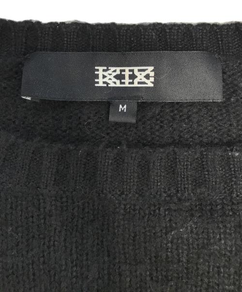 KTZ（ケーティーゼット）KTZ (ケーティーゼット) フリンジニット ブラック サイズ:Mの古着・服飾アイテム