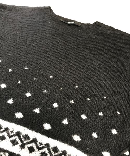 KTZ（ケーティーゼット）KTZ (ケーティーゼット) フリンジニット ブラック サイズ:Mの古着・服飾アイテム