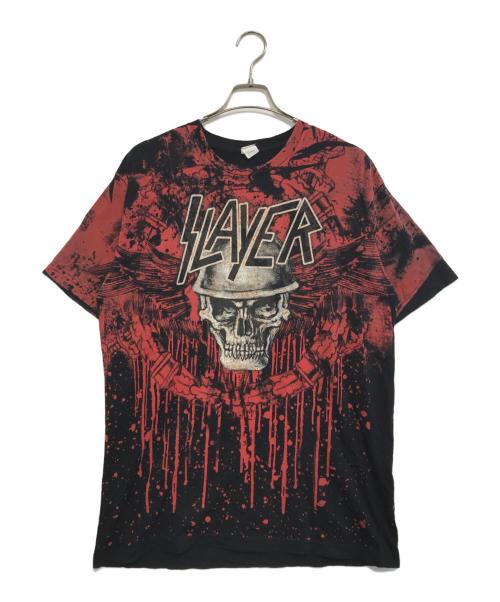バンドTシャツ（バンドTシャツ）バンドTシャツ (バンドTシャツ) SLAYER(スレイヤー) バンドTシャツ レッド サイズ:X-LARGEの古着・服飾アイテム