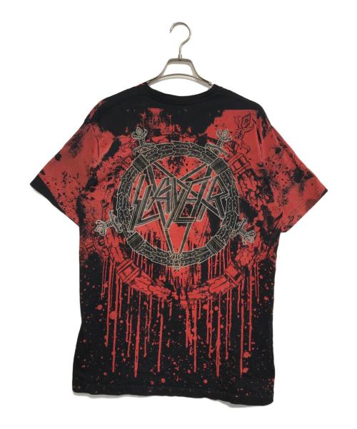 バンドTシャツ（バンドTシャツ）バンドTシャツ (バンドTシャツ) SLAYER(スレイヤー) バンドTシャツ レッド サイズ:X-LARGEの古着・服飾アイテム