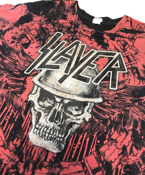 バンドTシャツ（バンドTシャツ）バンドTシャツ (バンドTシャツ) SLAYER(スレイヤー) バンドTシャツ レッド サイズ:X-LARGEの古着・服飾アイテム