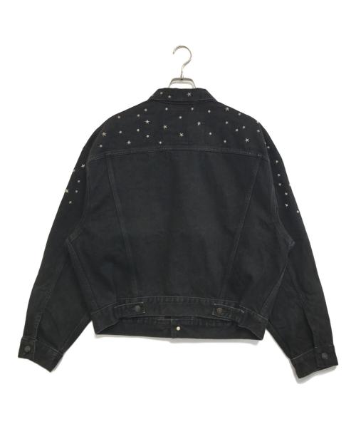 LEVI'S（リーバイス）LEVI'S (リーバイス) スタッズリメイク ブラックデニムジャケット ブラック サイズ:Mの古着・服飾アイテム