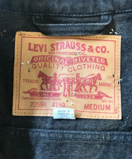 LEVI'S（リーバイス）LEVI'S (リーバイス) スタッズリメイク ブラックデニムジャケット ブラック サイズ:Mの古着・服飾アイテム