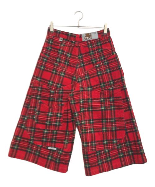 stuka（ストゥーカ）stuka (ストゥーカ) コーデュロイチェックパンツ レッド サイズ:32の古着・服飾アイテム