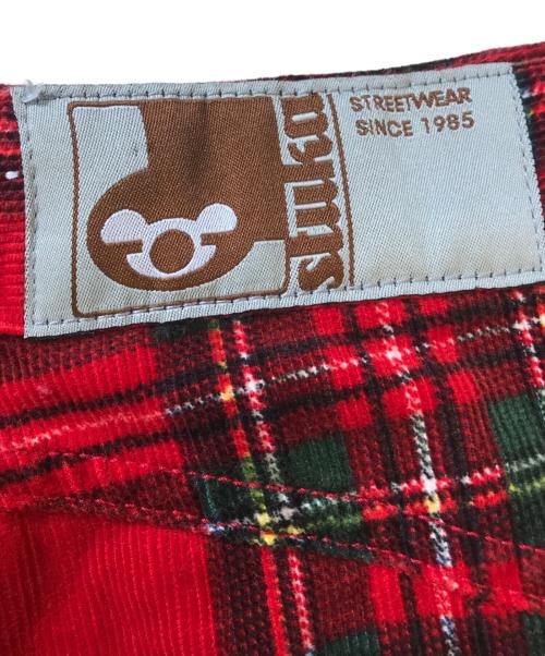 stuka（ストゥーカ）stuka (ストゥーカ) コーデュロイチェックパンツ レッド サイズ:32の古着・服飾アイテム