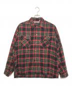 NORTHWESTERNERノースウェスターナー）の古着「オープンカラーチェックシャツ」｜レッド