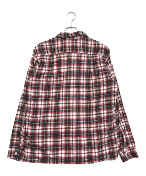 kentfield（ケントフィールド）kentfield (ケントフィールド) オープンカラーチェックシャツ レッド サイズ:Mの古着・服飾アイテム