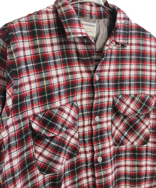 kentfield（ケントフィールド）kentfield (ケントフィールド) オープンカラーチェックシャツ レッド サイズ:Mの古着・服飾アイテム
