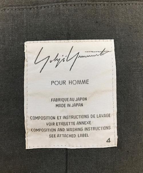 Yohji Yamamoto pour homme（ヨウジヤマモト プールオム）Yohji Yamamoto pour homme (ヨウジヤマモト プールオム) リネンジャケット ブラック サイズ:4の古着・服飾アイテム
