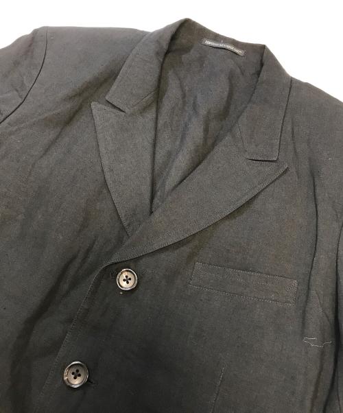 Yohji Yamamoto pour homme（ヨウジヤマモト プールオム）Yohji Yamamoto pour homme (ヨウジヤマモト プールオム) リネンジャケット ブラック サイズ:4の古着・服飾アイテム