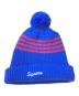 SUPREME（シュプリーム）の古着「4-Stripe Loose Gauge Beanie」｜ブルー