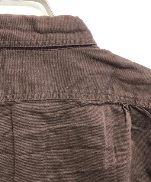ATLAST & CO（アットラスト）ATLAST & CO (アットラスト) チンスト付シャツ ブラウン サイズ:2の古着・服飾アイテム