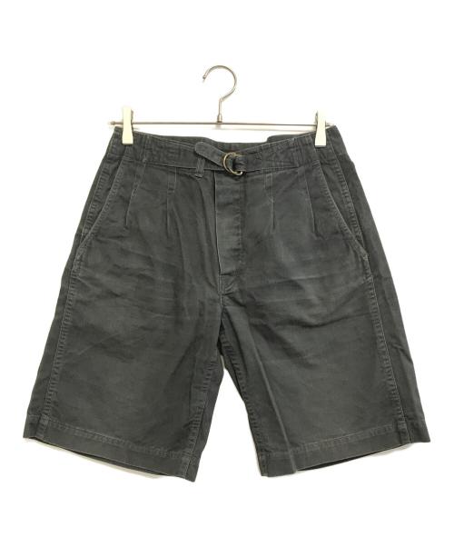 ATLAST & CO（アットラスト）ATLAST & CO (アットラスト) 2タックグルカチノショーツ ブラック サイズ:W32の古着・服飾アイテム