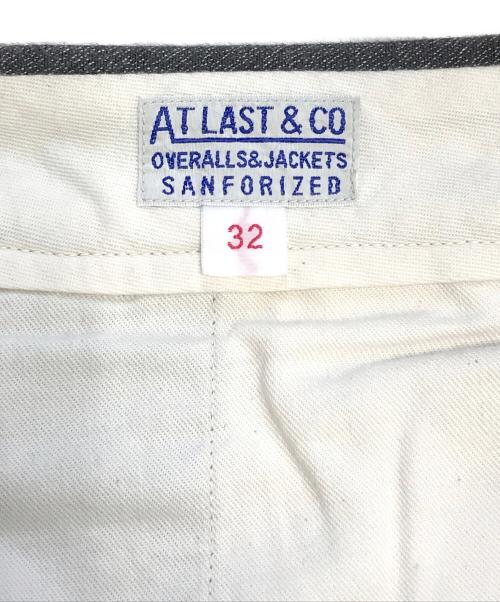 ATLAST & CO（アットラスト）ATLAST & CO (アットラスト) ブラックシャンブレーパンツ ブラック サイズ:32の古着・服飾アイテム