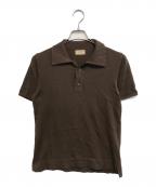 BUTCHER PRODUCTSブッチャープロダクツ）の古着「オープンカラーニットポロシャツ」｜ブラウン
