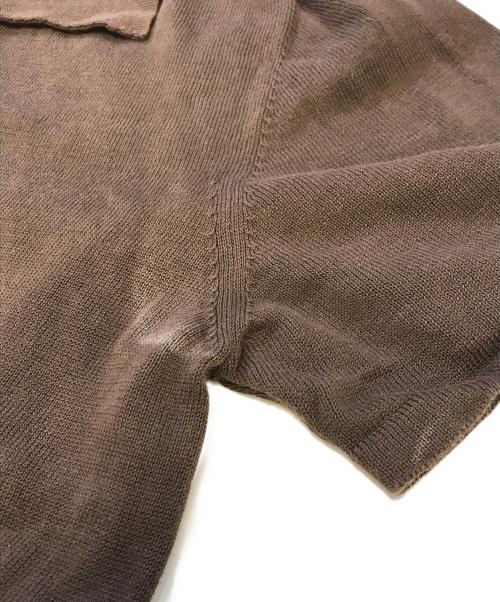 BUTCHER PRODUCTS（ブッチャープロダクツ）BUTCHER PRODUCTS (ブッチャープロダクツ) オープンカラーニットポロシャツ ブラウン サイズ:Sの古着・服飾アイテム