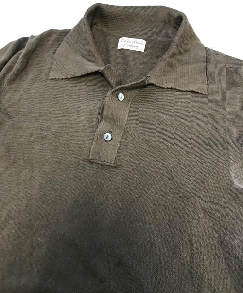 BUTCHER PRODUCTS（ブッチャープロダクツ）BUTCHER PRODUCTS (ブッチャープロダクツ) オープンカラーニットポロシャツ ブラウン サイズ:Sの古着・服飾アイテム