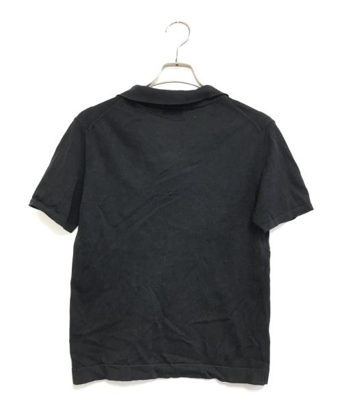 ATLAST & CO（アットラスト）ATLAST & CO (アットラスト) オープンカラーニットポロシャツ ブラック サイズ:XSの古着・服飾アイテム