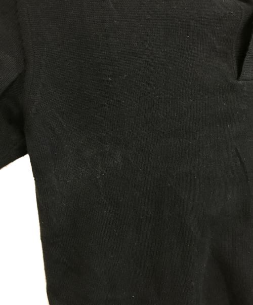 ATLAST & CO（アットラスト）ATLAST & CO (アットラスト) オープンカラーニットポロシャツ ブラック サイズ:XSの古着・服飾アイテム