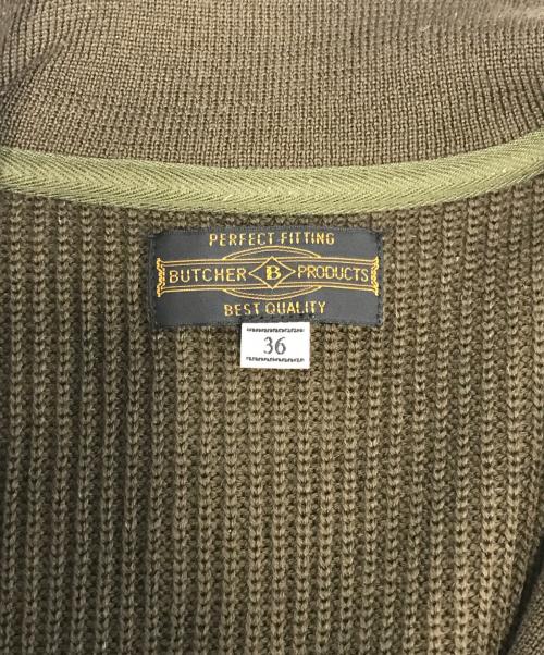 BUTCHER PRODUCTS（ブッチャープロダクツ）BUTCHER PRODUCTS (ブッチャープロダクツ) ジープセーターニット オリーブ サイズ:36の古着・服飾アイテム