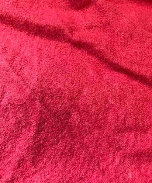 ATLAST & CO（アットラスト）ATLAST & CO (アットラスト) マチ付きシャモアクロスシャツ レッド サイズ:14の古着・服飾アイテム