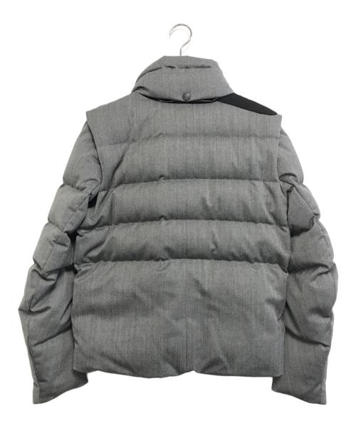 MONCLER GRENOBLE（モンクレール グルノーブル）MONCLER GRENOBLE (モンクレール グルノーブル) ヘリンボーン ダウンジャケット グレー サイズ:2の古着・服飾アイテム