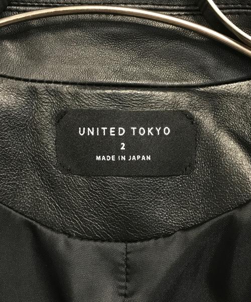 UNITED TOKYO（ユナイテッドトーキョー）UNITED TOKYO (ユナイテッドトーキョー) レザーライダースジャケット ブラック サイズ:2の古着・服飾アイテム