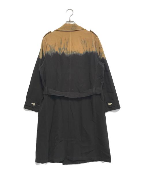 YOHJI YAMAMOTO（ヨウジヤマモト）YOHJI YAMAMOTO (ヨウジヤマモト) タイダイ染めトレンチコート ブラック サイズ:Sの古着・服飾アイテム