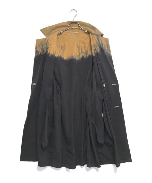 YOHJI YAMAMOTO（ヨウジヤマモト）YOHJI YAMAMOTO (ヨウジヤマモト) タイダイ染めトレンチコート ブラック サイズ:Sの古着・服飾アイテム