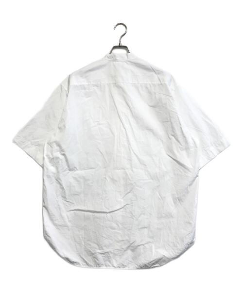 JIL SANDER（ジルサンダー）JIL SANDER (ジルサンダー) 半袖バンドカラーシャツ ホワイト サイズ:41/16の古着・服飾アイテム