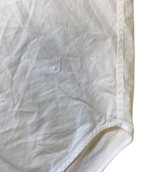 JIL SANDER（ジルサンダー）JIL SANDER (ジルサンダー) 半袖バンドカラーシャツ ホワイト サイズ:41/16の古着・服飾アイテム