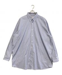 Maison Margiela（メゾンマルジェラ）の古着「オーバーサイズストライプシャツ」｜スカイブルー
