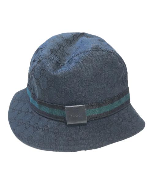 GUCCI（グッチ）GUCCI (グッチ) GG柄バケットハット ブラック サイズ:Mの古着・服飾アイテム