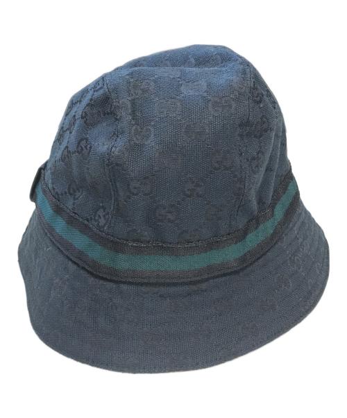 GUCCI（グッチ）GUCCI (グッチ) GG柄バケットハット ブラック サイズ:Mの古着・服飾アイテム