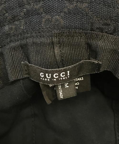 GUCCI（グッチ）GUCCI (グッチ) GG柄バケットハット ブラック サイズ:Mの古着・服飾アイテム