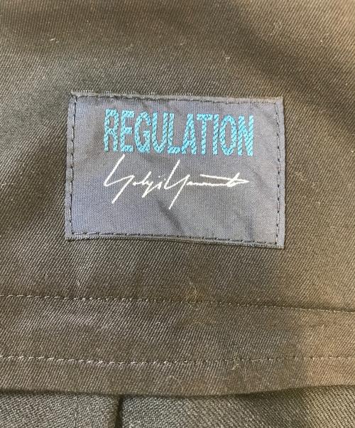 REGULATION Yohji Yamamoto（レギュレーションヨウジヤマモト）REGULATION Yohji Yamamoto (レギュレーションヨウジヤマモト) レザーベルト付きワイドパンツ ブラック サイズ:2の古着・服飾アイテム