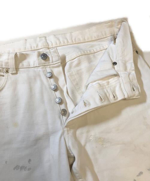 HELMUT LANG JEANS（ヘルムートラングジーンズ）HELMUT LANG JEANS (ヘルムートラングジーンズ) ペンキ加工デニムパンツ ホワイト サイズ:30の古着・服飾アイテム