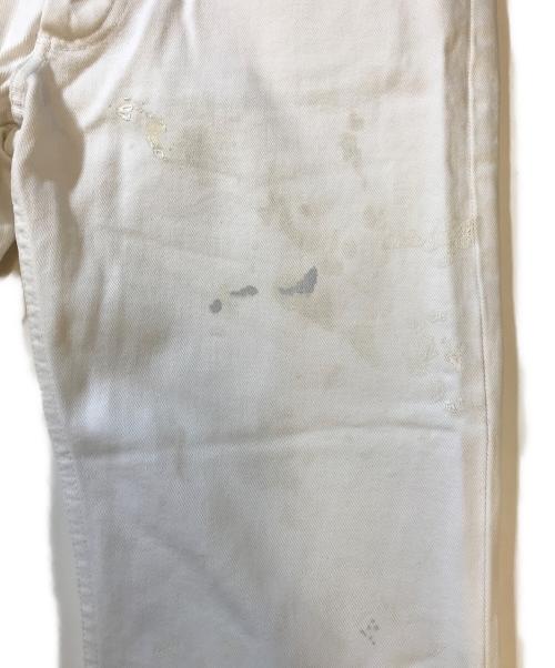 HELMUT LANG JEANS（ヘルムートラングジーンズ）HELMUT LANG JEANS (ヘルムートラングジーンズ) ペンキ加工デニムパンツ ホワイト サイズ:30の古着・服飾アイテム